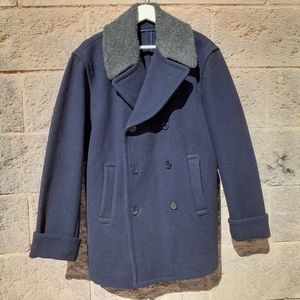 Vtg 80s Wool Peacoat.Isetan szL